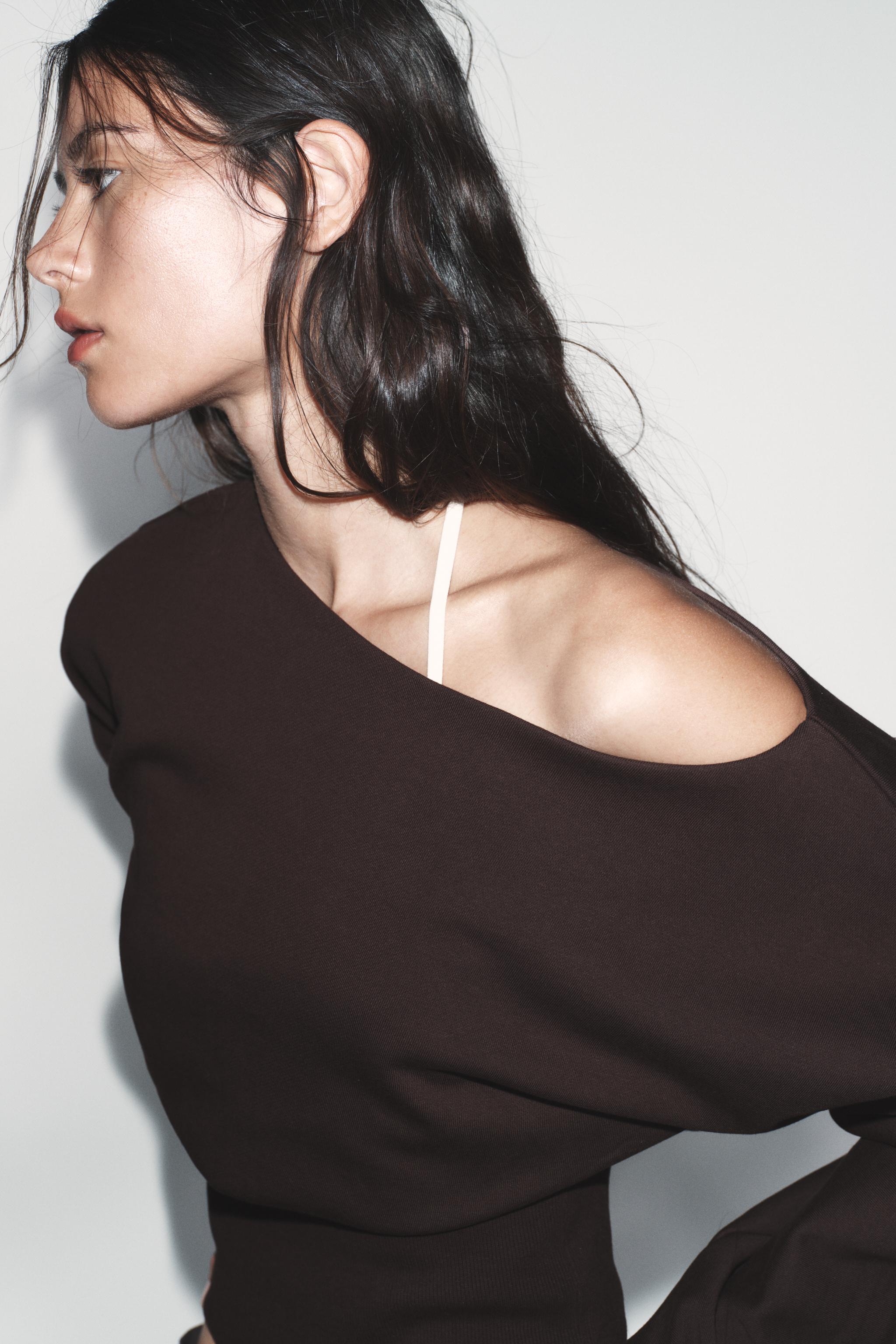 ASYMMETRIC COTTON SWEATSHIRT